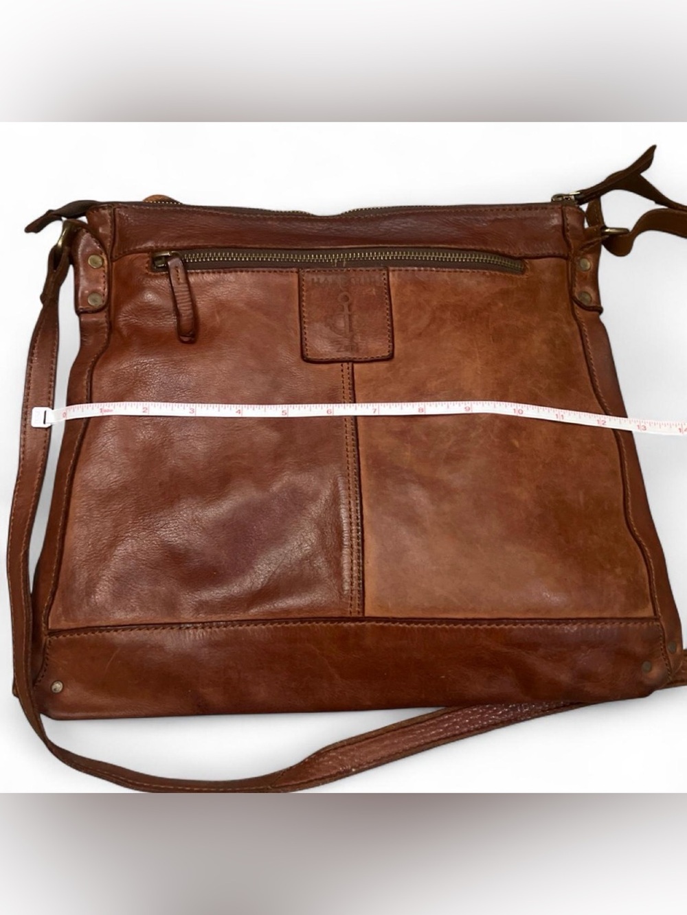Leather Crossbody Shoulder Bag Brown Luxury Adjustable Purse Cowhide Harbour2nd - Picture 8 of 8